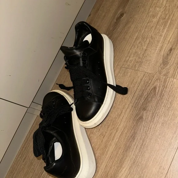 Alexander McQueen Black and White Sneakers Size 38 1/2